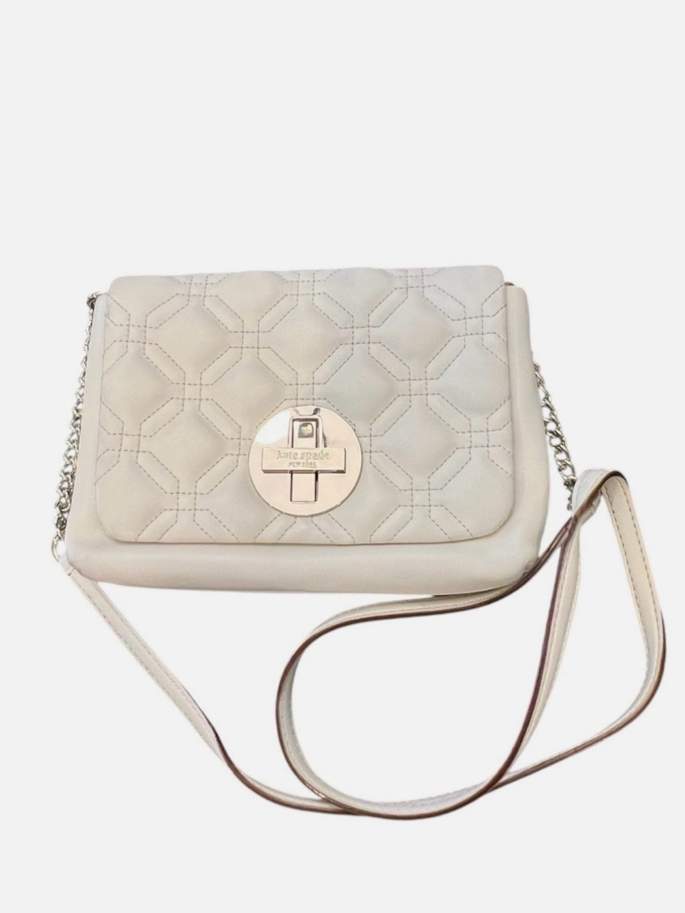 LIKE NEW Kate Spade Astor Court Naomi White Crossbody Leather Bag